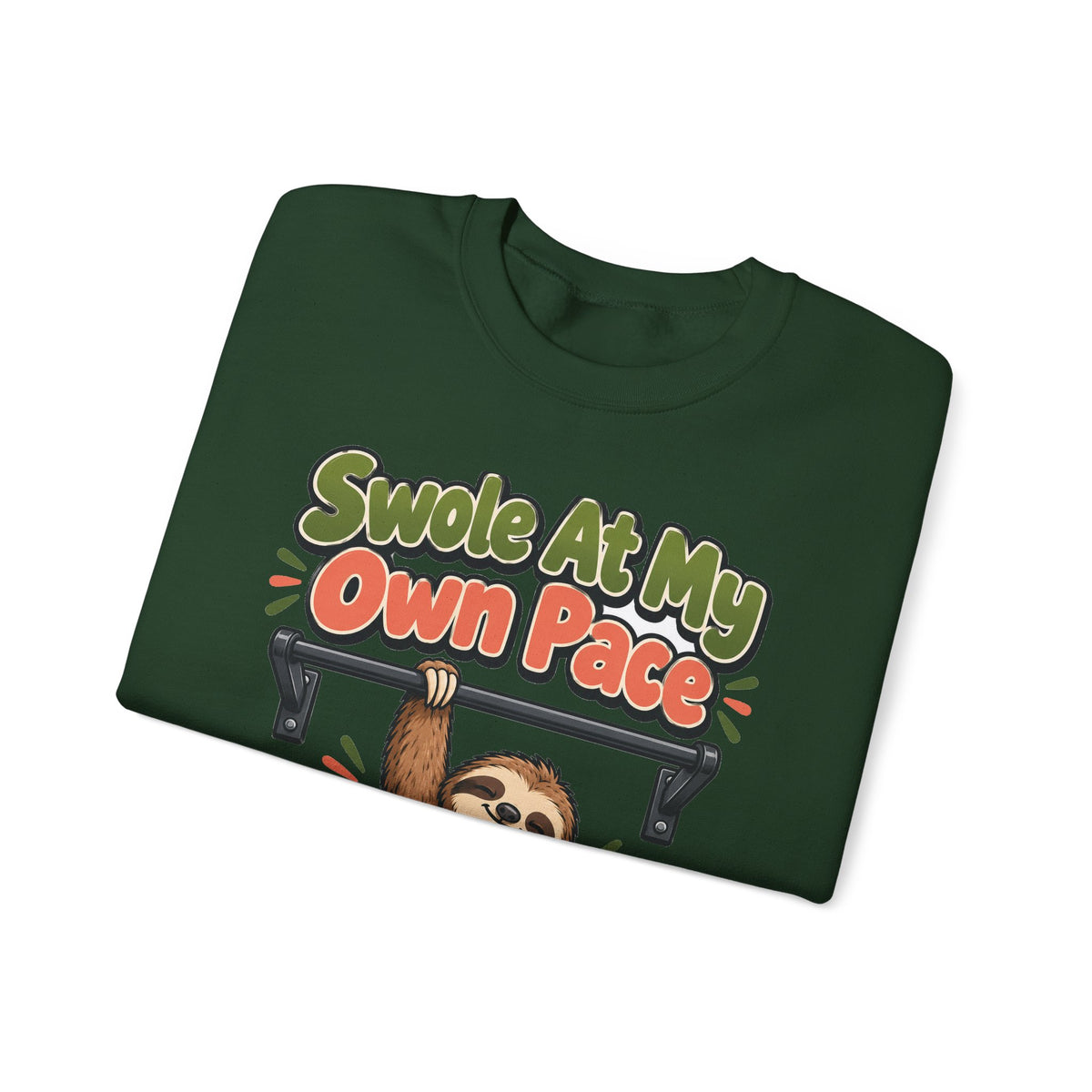 Funny Gym Sweatshirt Swole At My Own Pace | Sloth Weightlifting Sweatshirt | Funny Workout Sweatshirt | Gym Gift