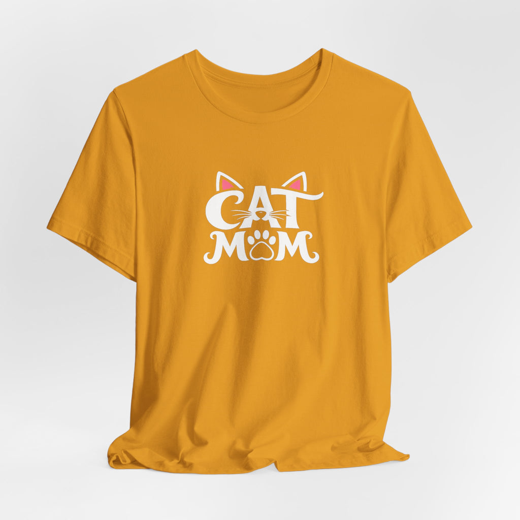 Cat Mom T-Shirt — Cute Paw & Ears Graphic Tee for Cat Lovers