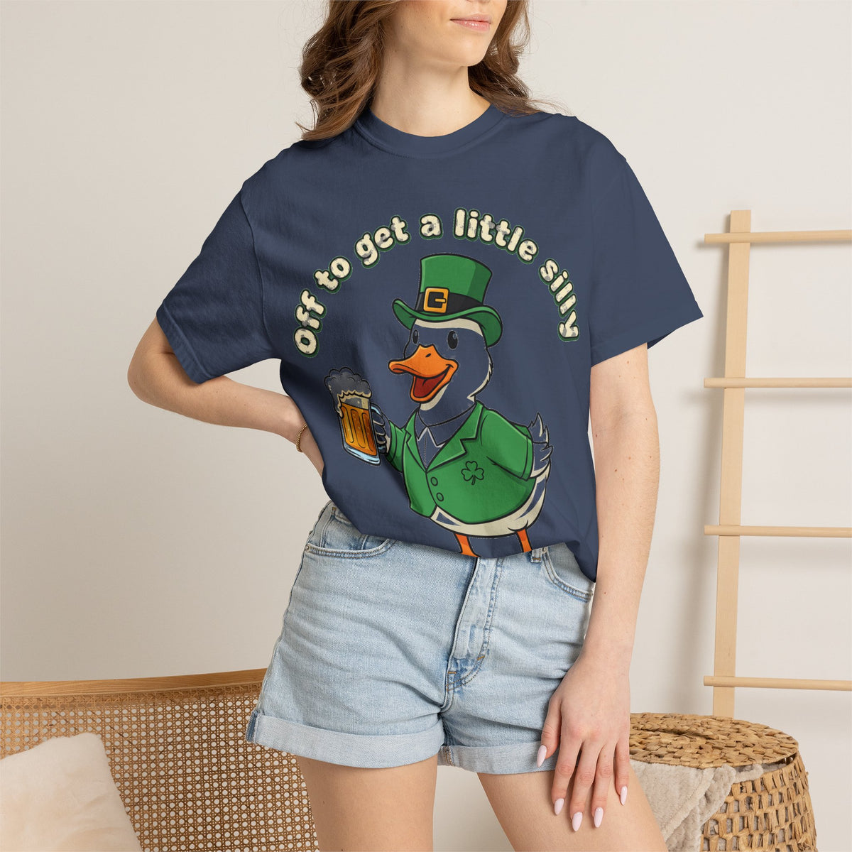 Off To Get A Little Silly Duck Shirt, Leprechaun Suit Beer Duck Tee, Funny St Patricks Day Shirt, Irish Gift