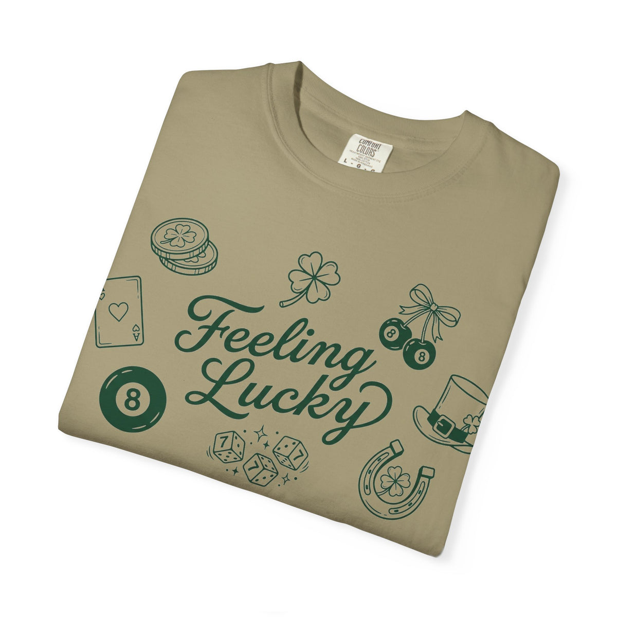 Feeling Lucky Shirt, St Patricks Day Charms Tee, Green Clover Dice Shirt, Lucky Charm Gift