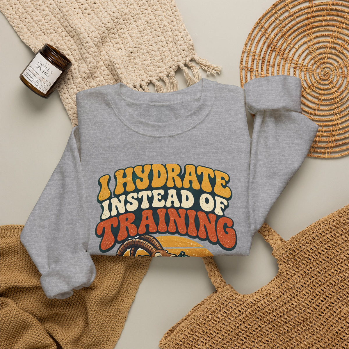 Funny Gym Sweatshirt I Hydrate Instead Of Training Workout Humor Tee Comfort Colors Fitness Gift Shirt
