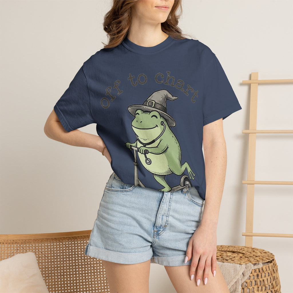 Off To Chart Shirt, Funny Witch Frog Nurse Tee, Charting Nurse Scooter Shirt, RN Gift