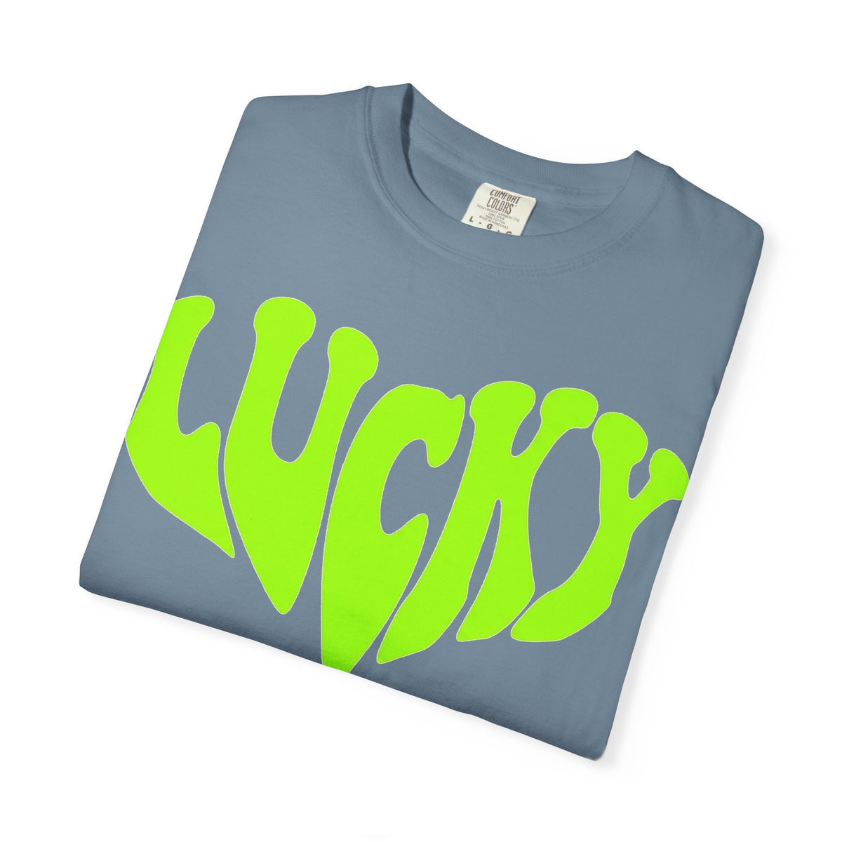 Lucky Melting Letters Shirt, Neon Green Trippy Tee, Psychedelic St Patricks Shirt, Festival Gift