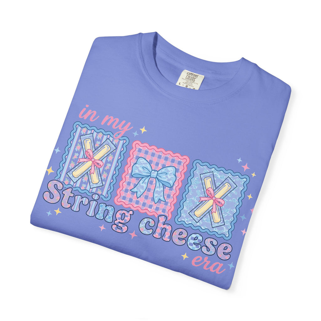 In My String Cheese Era Bow Shirt, Pastel Coquette Snack Tee, Funny Cheese Lover Shirt, Cute Gift