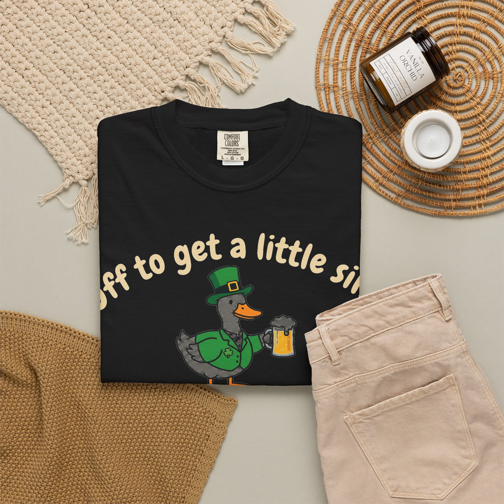 Off To Get A Little Silly Shirt, St Patricks Day Duck Beer Tee, Funny Irish Duck Shirt, Paddys Day Gift