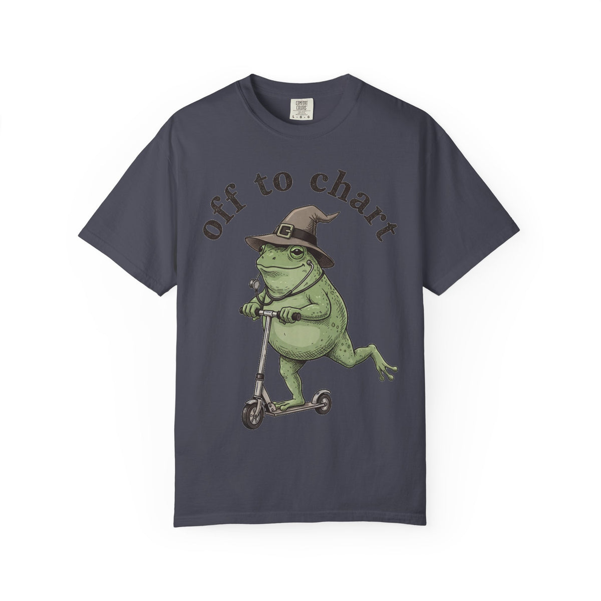 Off To Chart Shirt, Witch Hat Frog Nurse Scooter Tee, Funny Charting RN Shirt, Nurse Gift