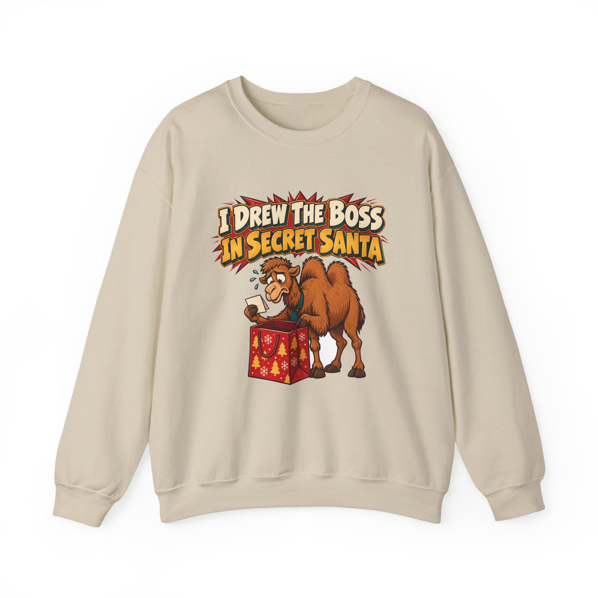 Funny Secret Santa Sweatshirt I Drew The Boss In Secret Santa Shirt, Funny Holiday Gift Tee, Christmas Gift Idea