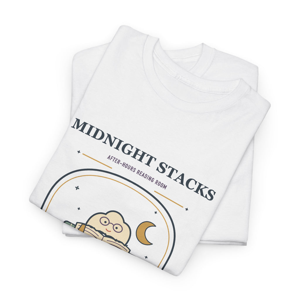 Midnight Stacks Ghost Librarian T-Shirt — After Hours Reading Room