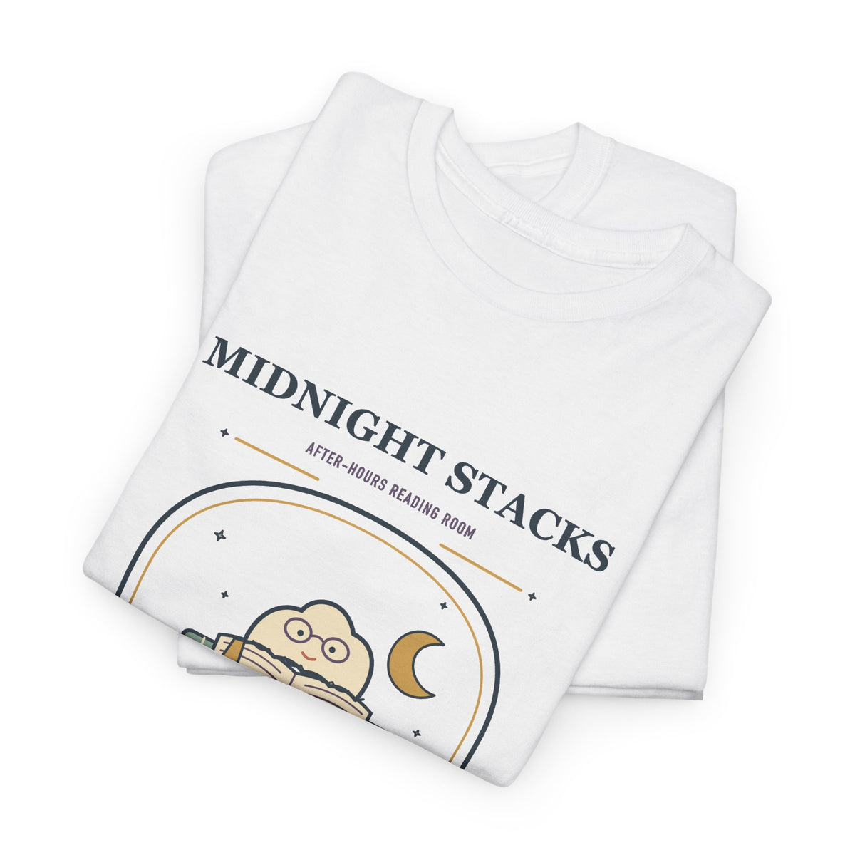 Midnight Stacks Ghost Librarian T-Shirt — After Hours Reading Room