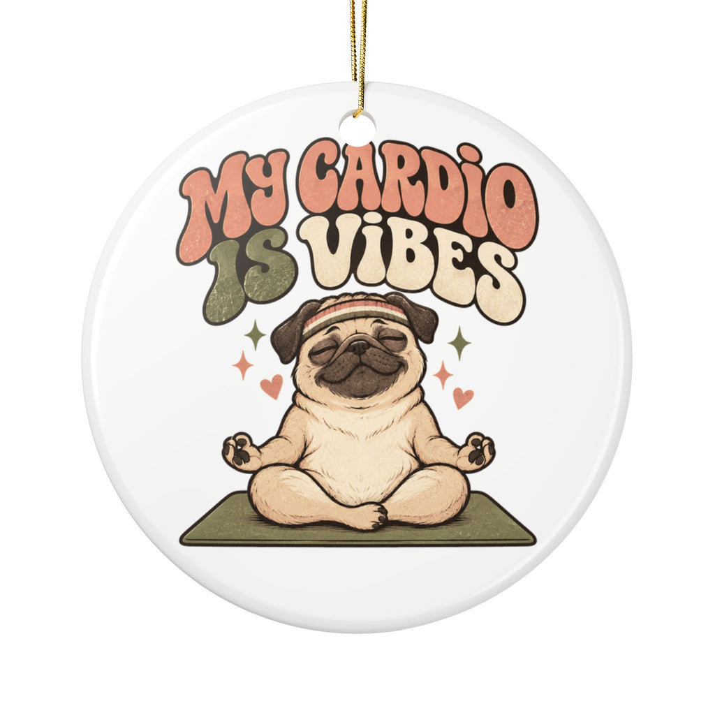 My Cardio Is Vibes Ornament, Funny Gym Lover Gift for Him Her, Workout Christmas Gift, Christmas Ornament 2026
