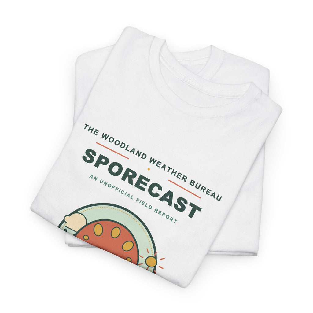 Mushroom Weather Bureau Tee — Sporecast: Mostly Moist