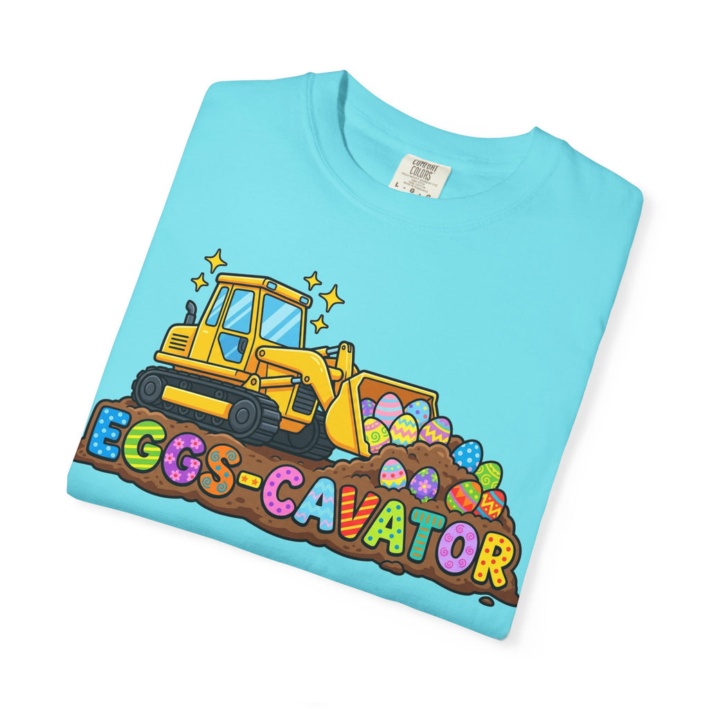 Eggs-Cavator Shirt, Funny Easter Digger Tee, Construction Easter Egg Shirt, Toddler Boy Easter Gift