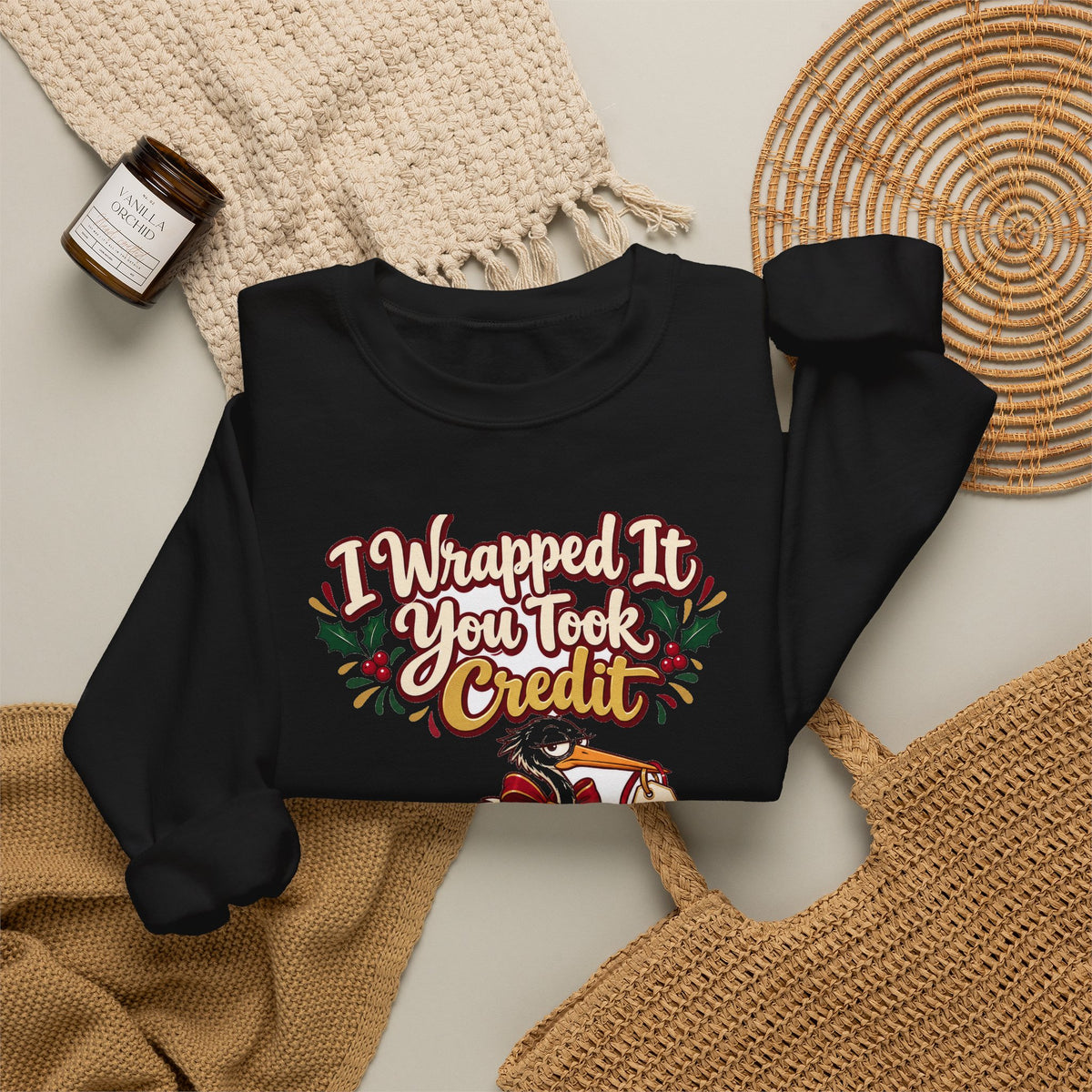 Funny Christmas Mom Sweatshirt I Wrapped It You Took Credit Shirt, Funny Holiday Gift Tee, Christmas Gift Idea