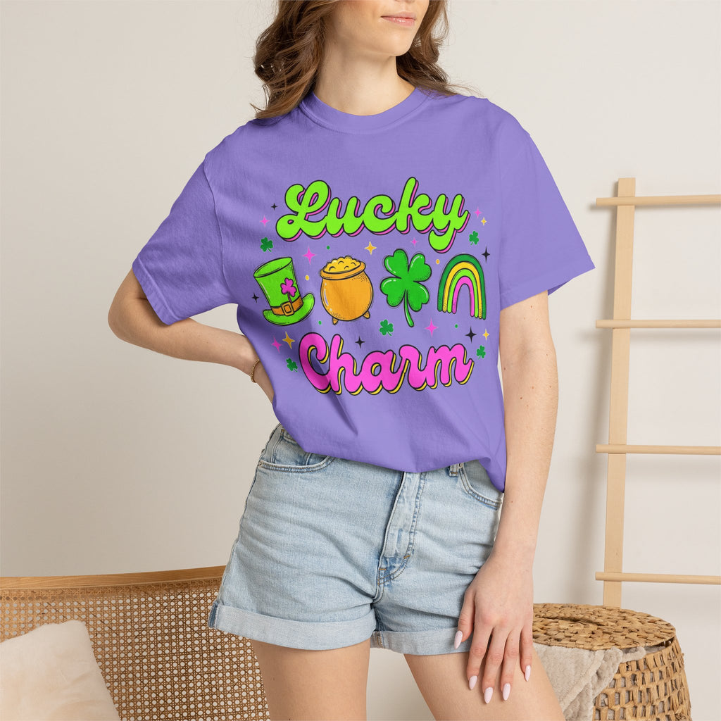 Lucky Charm Shirt, Retro St Patricks Day Doodle Tee, Pot Of Gold Rainbow Shirt, Irish Gift