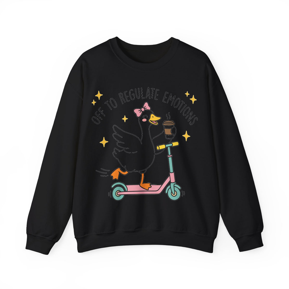 Off To Regulate Emotions Goose Sweatshirt, Funny Therapist Sweatshirt, School Counselor Gift, Teacher Coffee Goose Sweatshirt, Mental Health