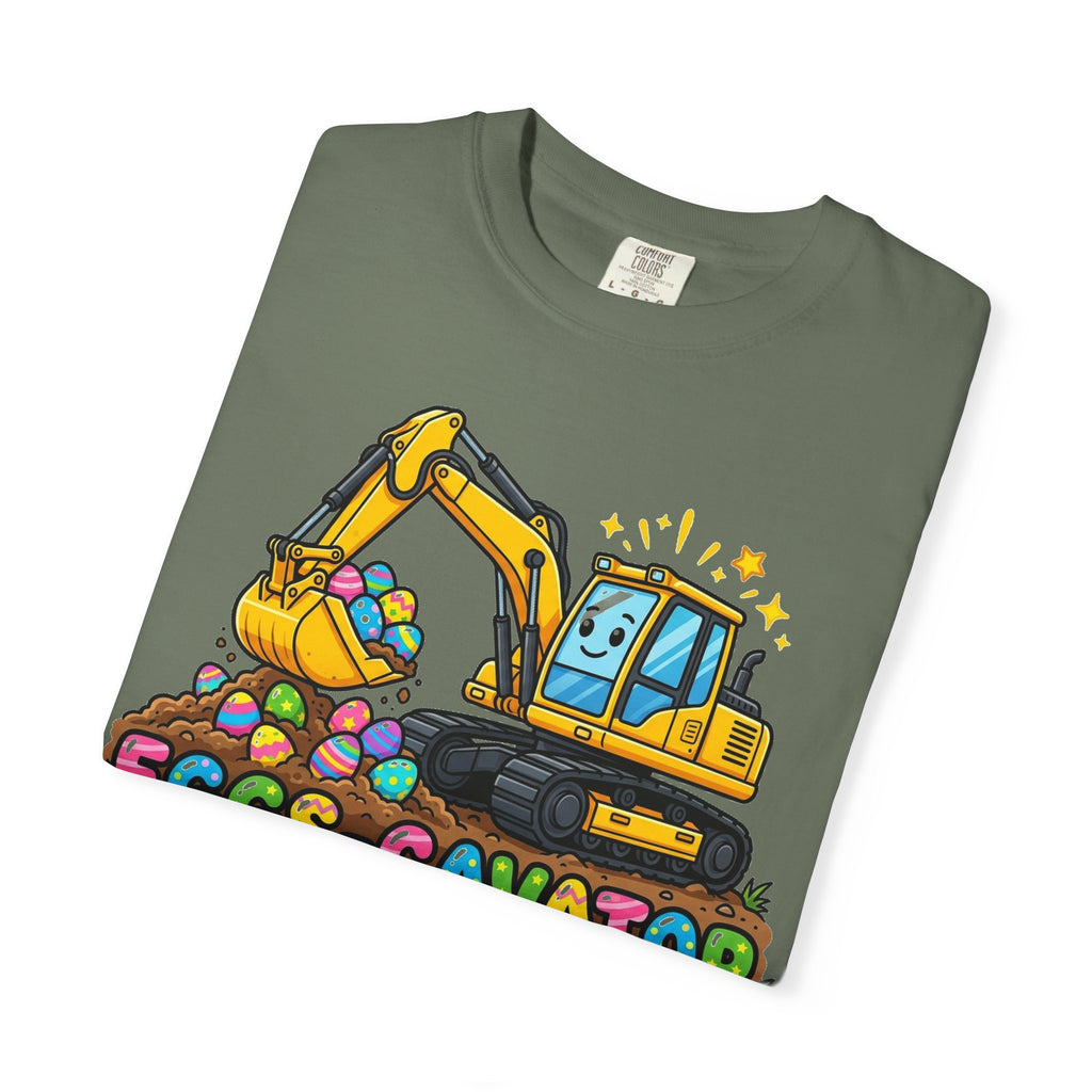 Eggs-Cavator Excavator Shirt, Funny Easter Construction Tee, Digger Easter Egg Shirt, Boys Easter Gift