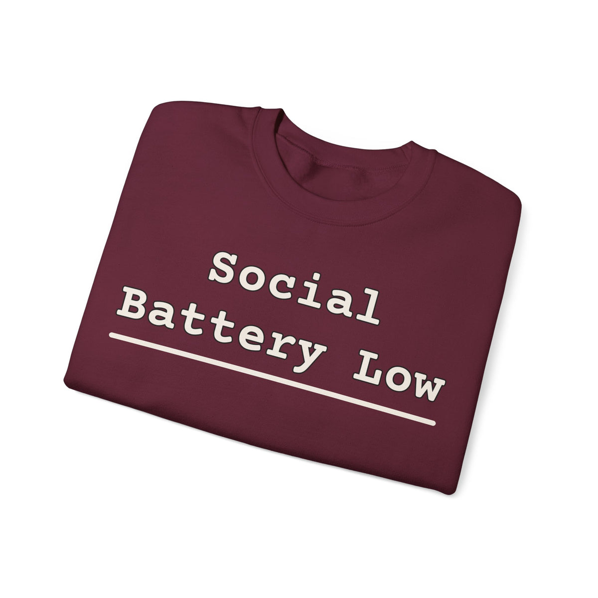 Introvert Sweatshirts For Men Social Battery Low | Funny Introvert Sweatshirt | Sarcastic Quote Sweatshirt | Gift