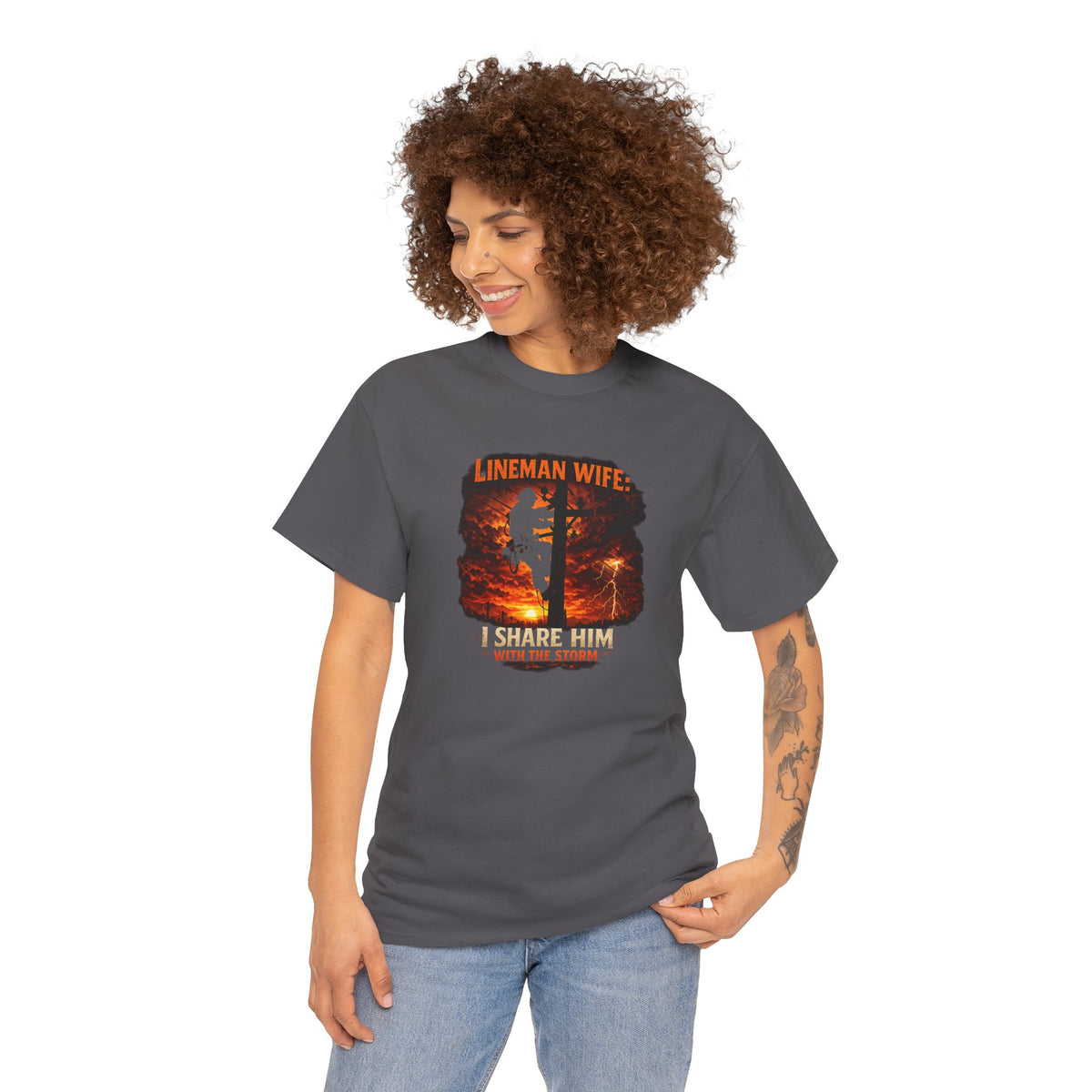 Lineman Wife T‑Shirt - "I Share Him" Electrical Crew Pride Tee