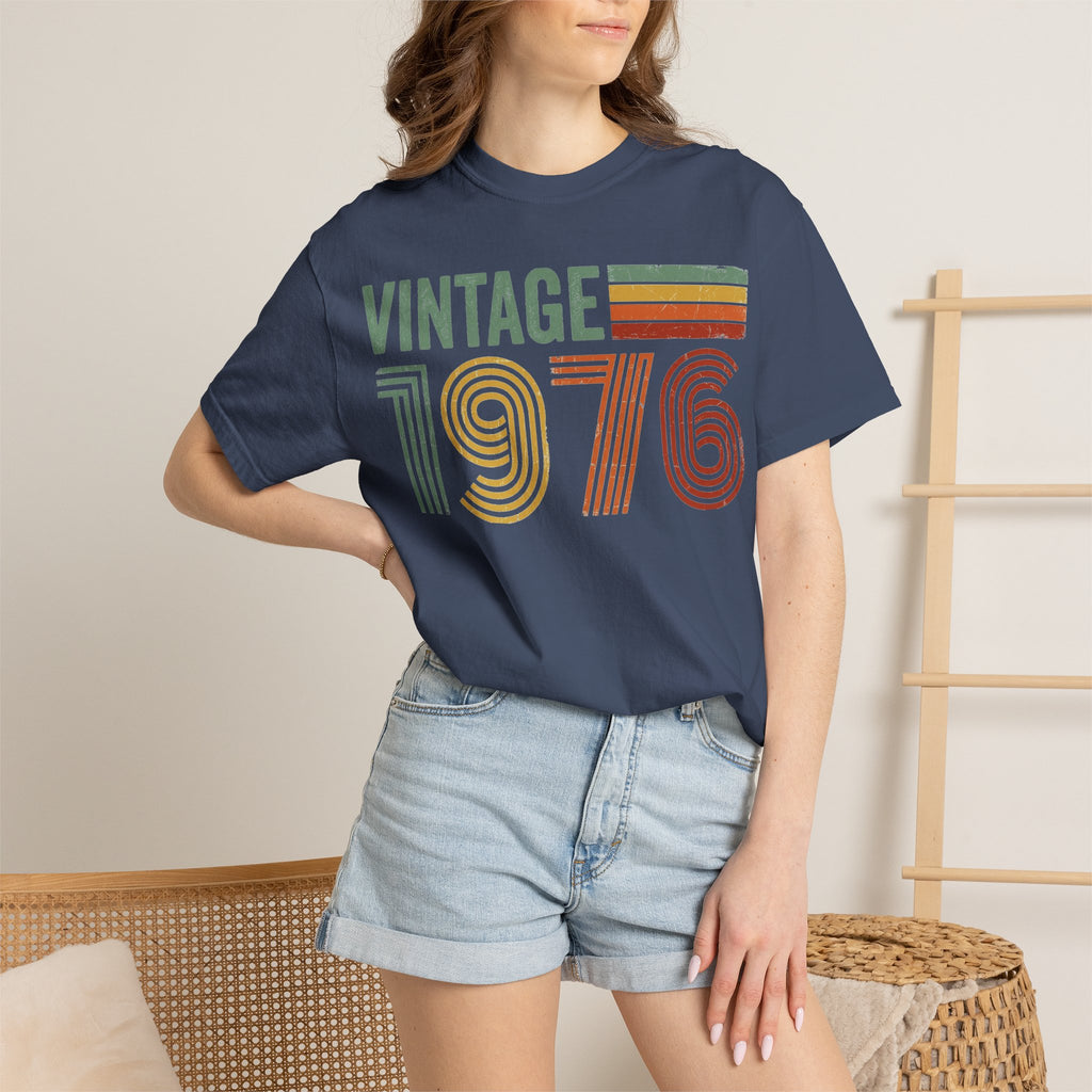 Vintage 1976 Shirt, Retro Stripe 50th Birthday Tee, Born In 1976 Shirt, Birthday Gift