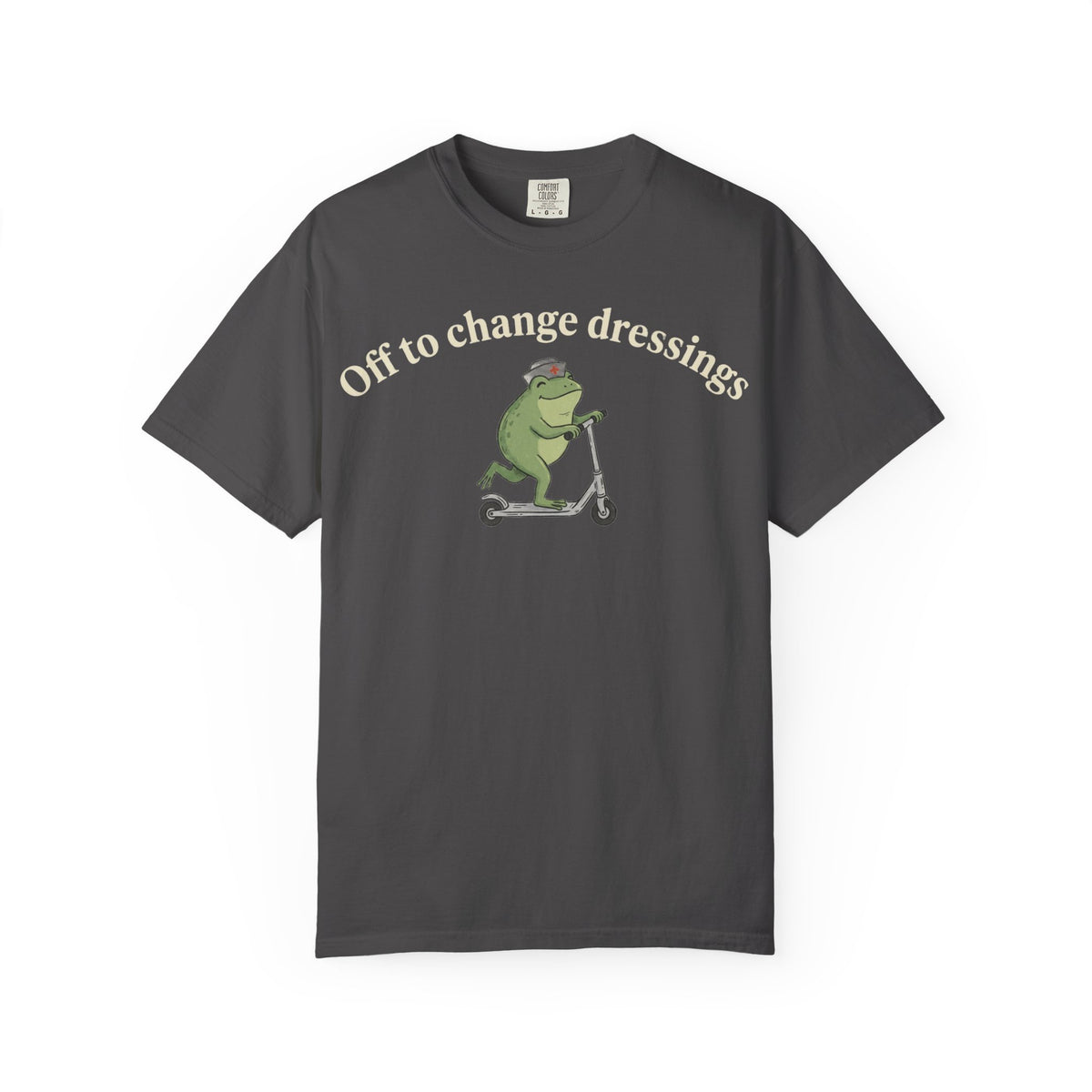 Off To Change Dressings Wide Shirt, Nurse Frog On A Scooter Tee, Funny Wound Care Shirt, RN Gift