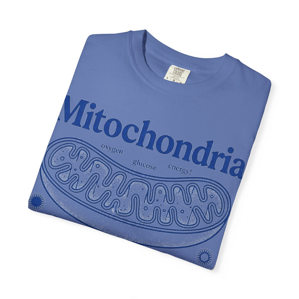 Mitochondria Powering Life Since Forever Tall Shirt, Retro Biology Poster Tee, Science Teacher Shirt, Nerd Gift