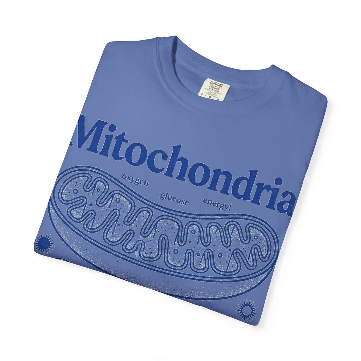 Mitochondria Powering Life Since Forever Tall Shirt, Retro Biology Poster Tee, Science Teacher Shirt, Nerd Gift