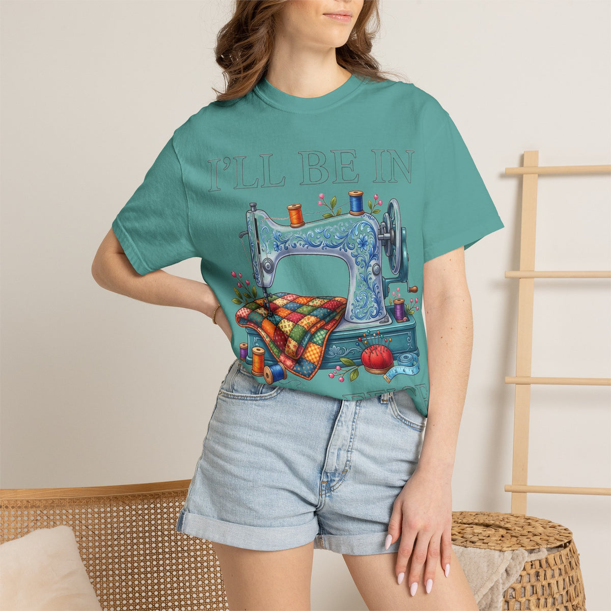 I'll Be In My Office Sewing Shirt, Vintage Sewing Machine Quilter Tee, Funny Seamstress Shirt, Quilter Gift