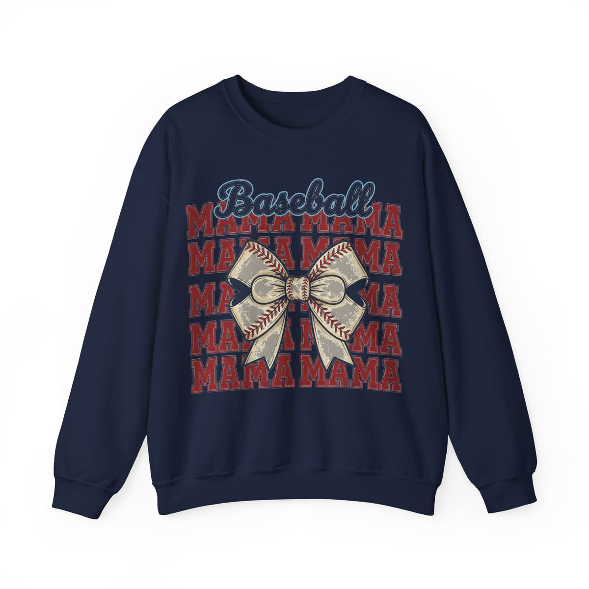 Baseball Mama Sweatshirt, Retro Stacked Mama Baseball Bow Sweatshirt, Baseball Mom Gift, Game Day Sweatshirt, Softball Mama Sweatshirt, Spor