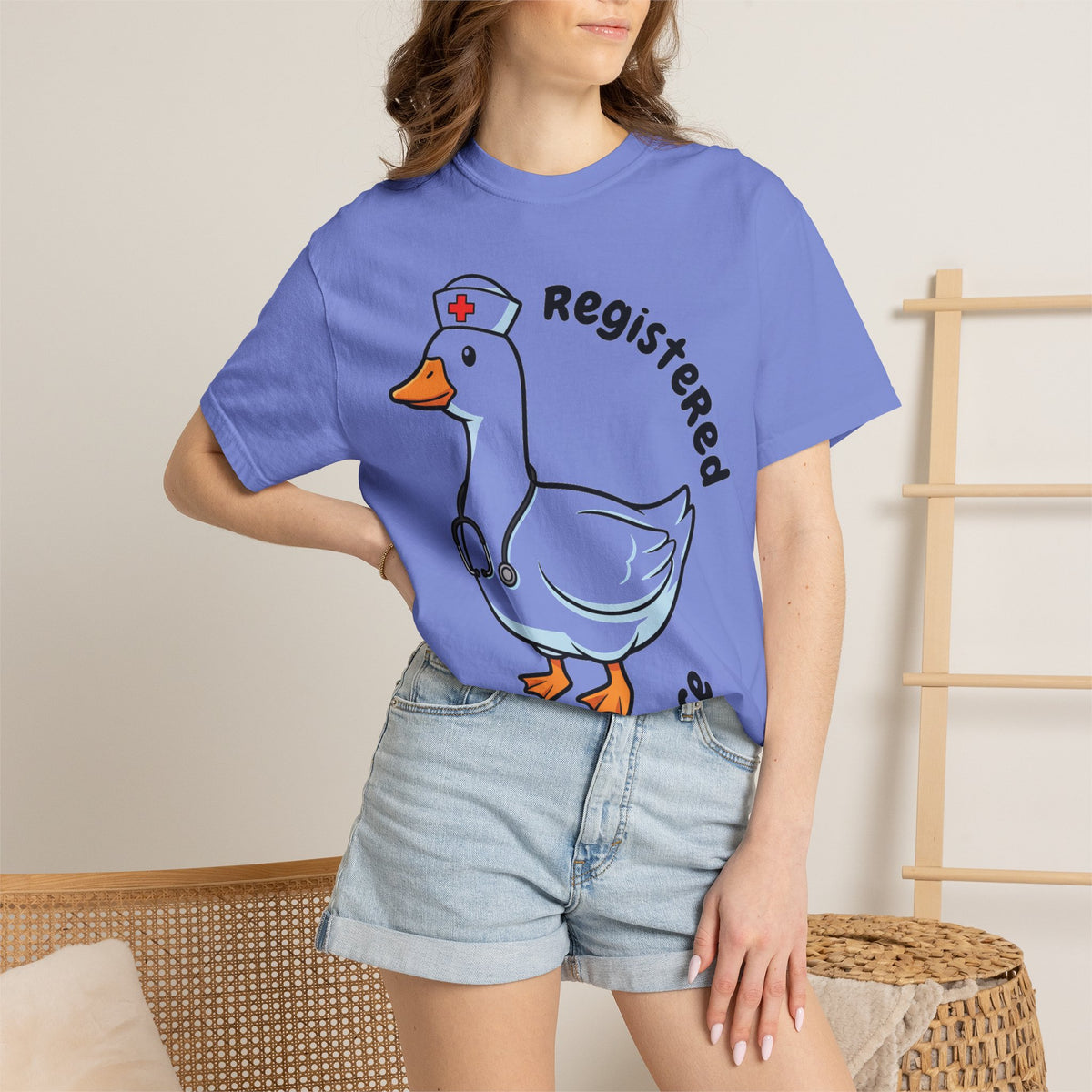 Registered Silly Goose Curved Shirt, Nurse Goose Stethoscope Tee, Funny Nurse Shirt, RN Gift