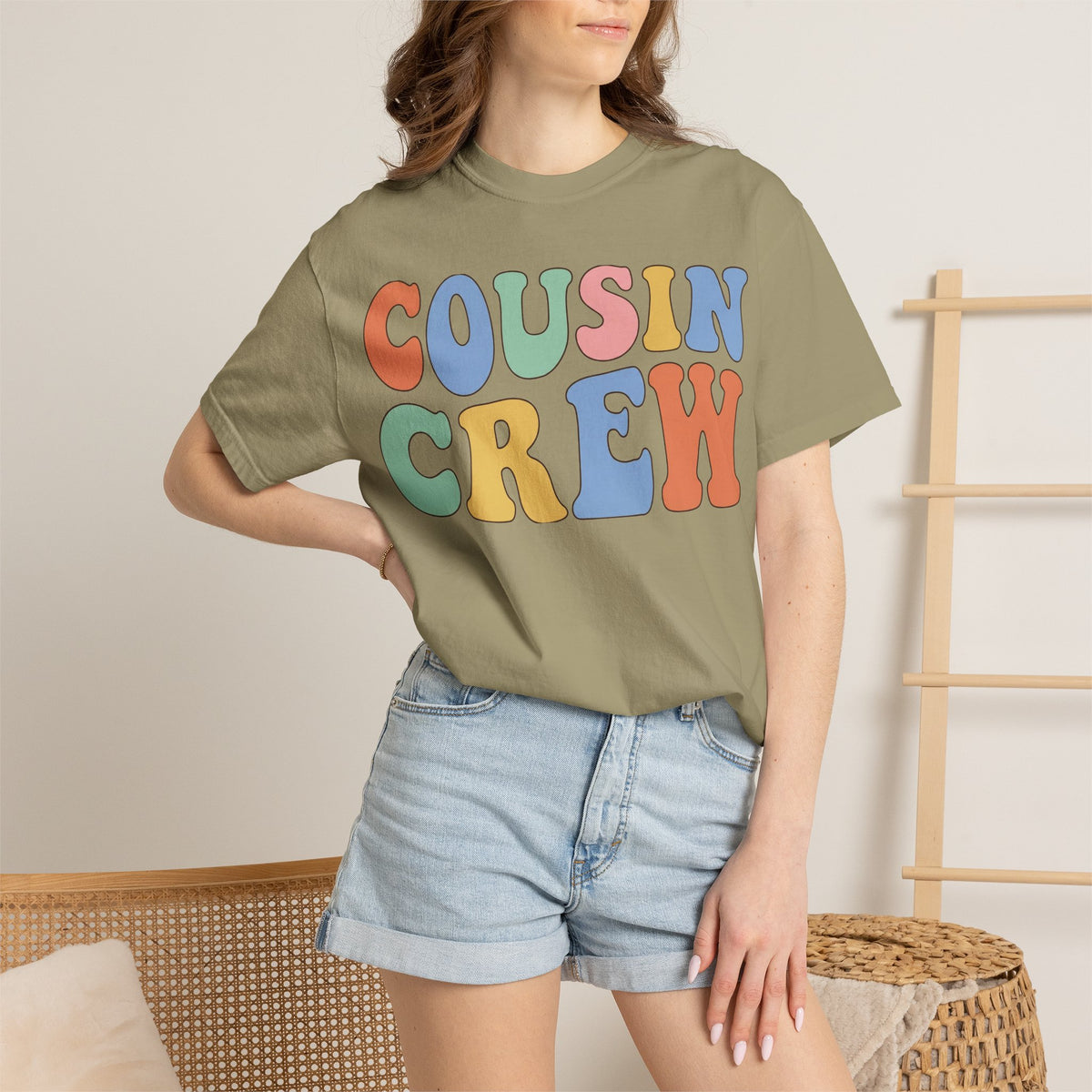 Cousin Crew Shirt, Retro Groovy Bubble Letter Tee, Matching Family Reunion Shirt, Cousin Gift