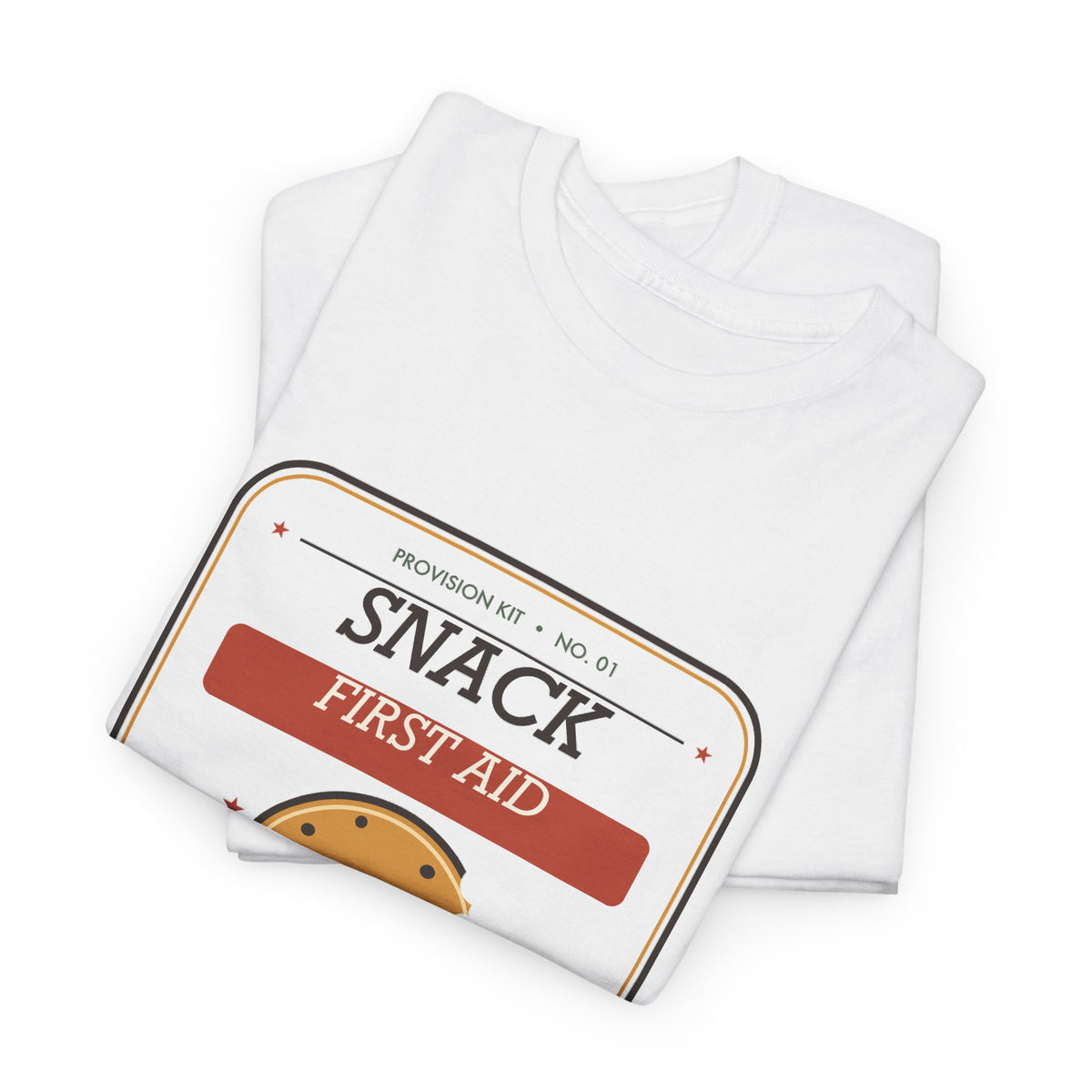 Snack First Aid Tee — Apply Crumbs Generously | Funny Cookie Shirt