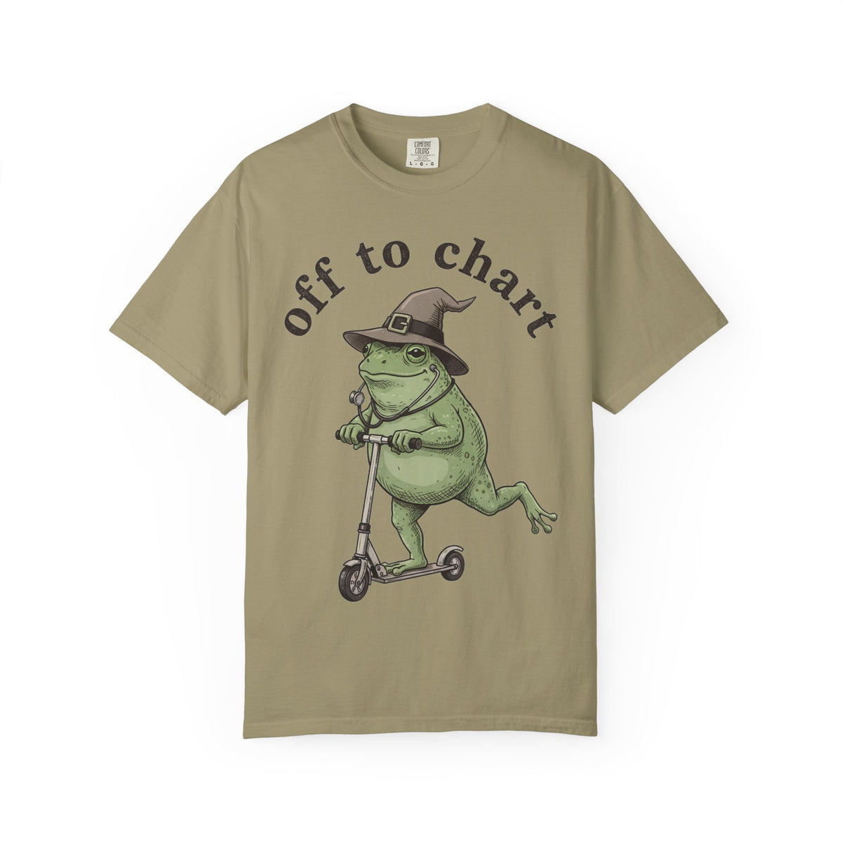 Off To Chart Shirt, Witch Hat Frog Nurse Scooter Tee, Funny Charting RN Shirt, Nurse Gift