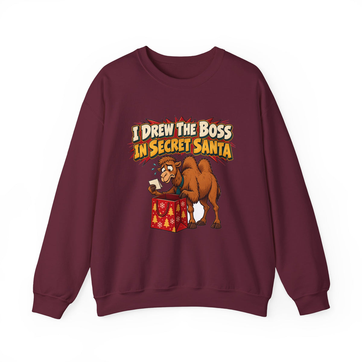 Funny Secret Santa Sweatshirt I Drew The Boss In Secret Santa Shirt, Funny Holiday Gift Tee, Christmas Gift Idea