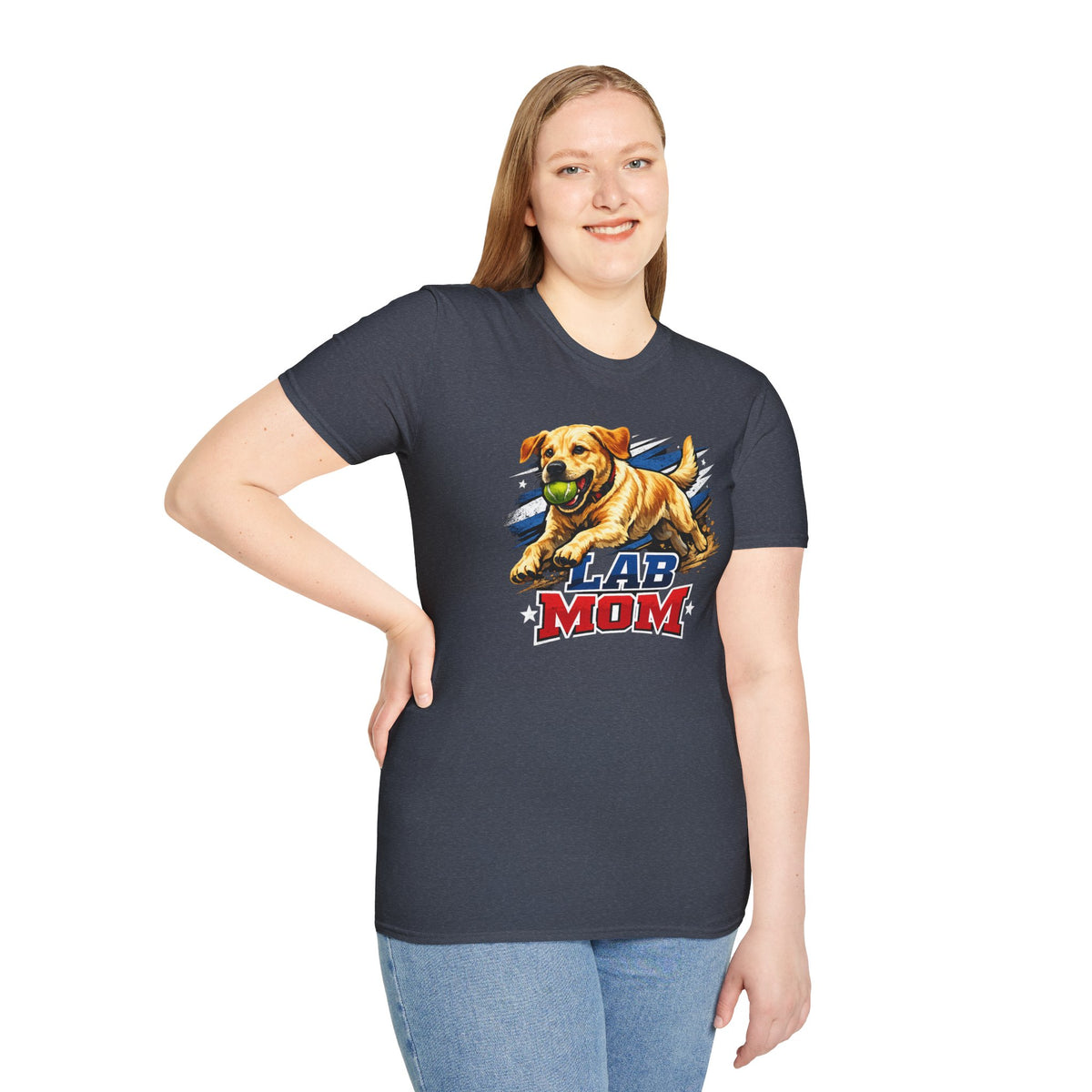 Lab Mom T-Shirt – Cute Yellow Labrador Graphic Tee for Dog Lovers