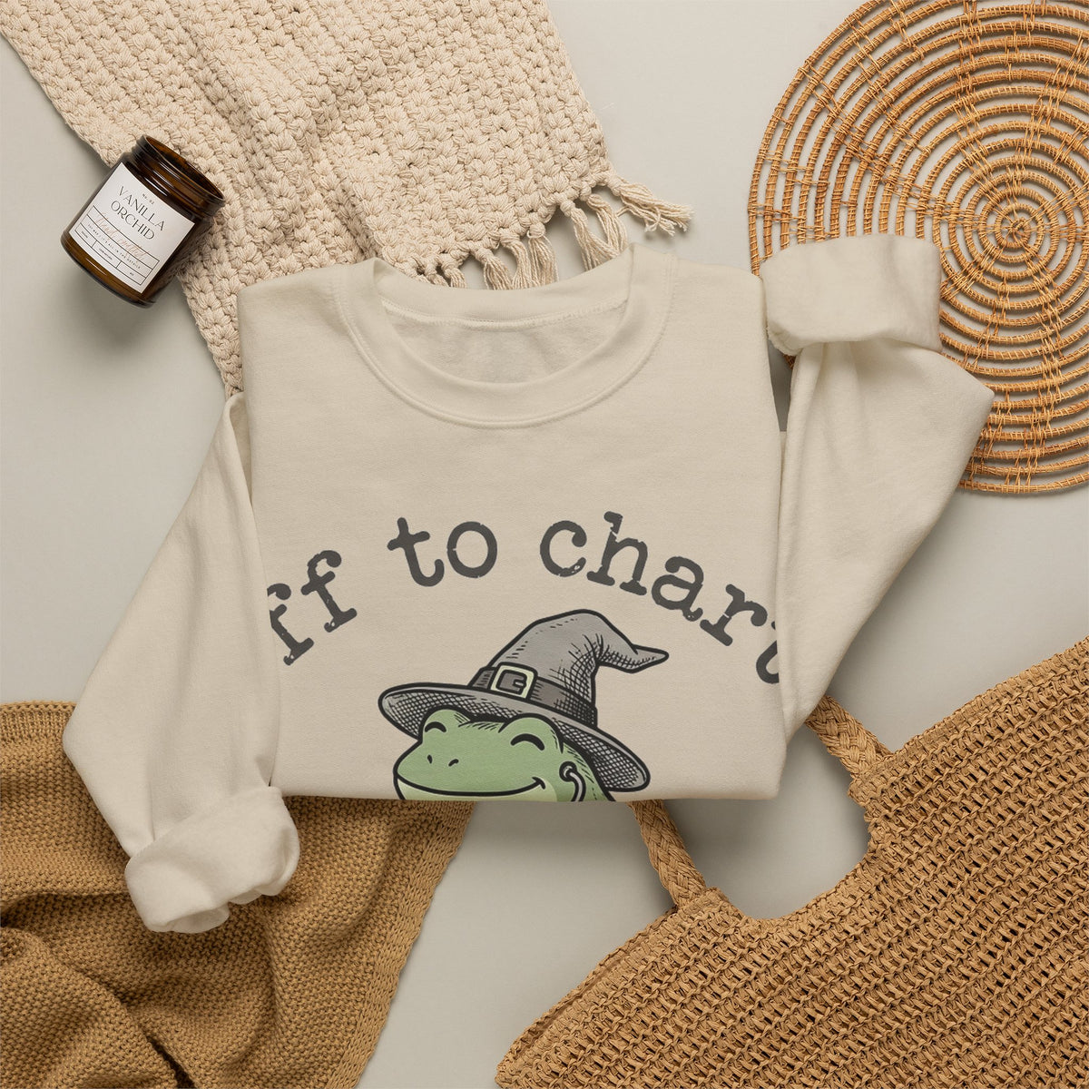 Off To Chart Frog Nurse Sweatshirt, Witch Hat Frog on Scooter Sweatshirt, Funny Halloween Nurse Sweatshirt, Spooky Nursing Student Gift, RN