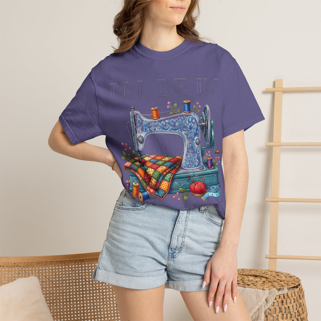 I'll Be In My Office Sewing Shirt, Vintage Sewing Machine Quilter Tee, Funny Seamstress Shirt, Quilter Gift