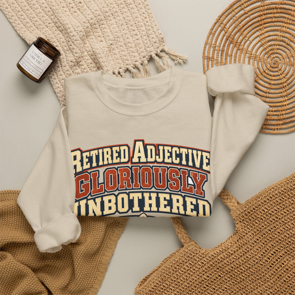Funny Retirement Sweatshirt Retired Adjective Gloriously Unbothered Red Panda Sweatshirt, Retirement Gift, Sweatshirt