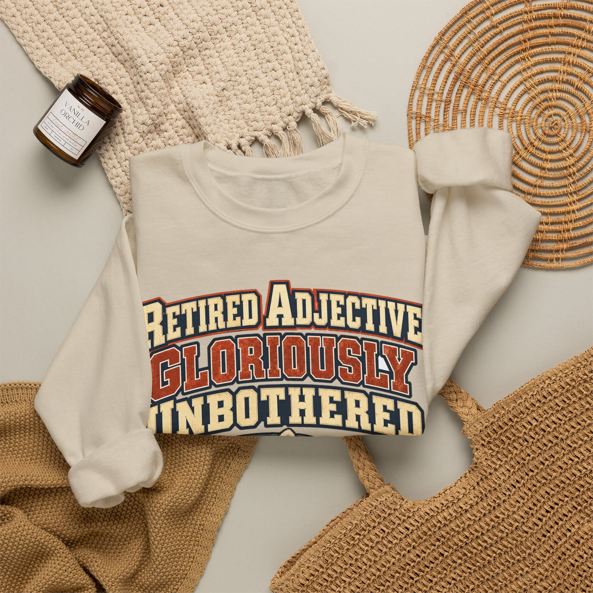 Funny Retirement Sweatshirt Retired Adjective Gloriously Unbothered Red Panda Sweatshirt, Retirement Gift, Sweatshirt