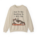 Funny Introvert Sweatshirt Due To Not Wanting To I Will Not | Sarcastic Cat Sweatshirt | Antisocial Sweatshirt | Funny Gift