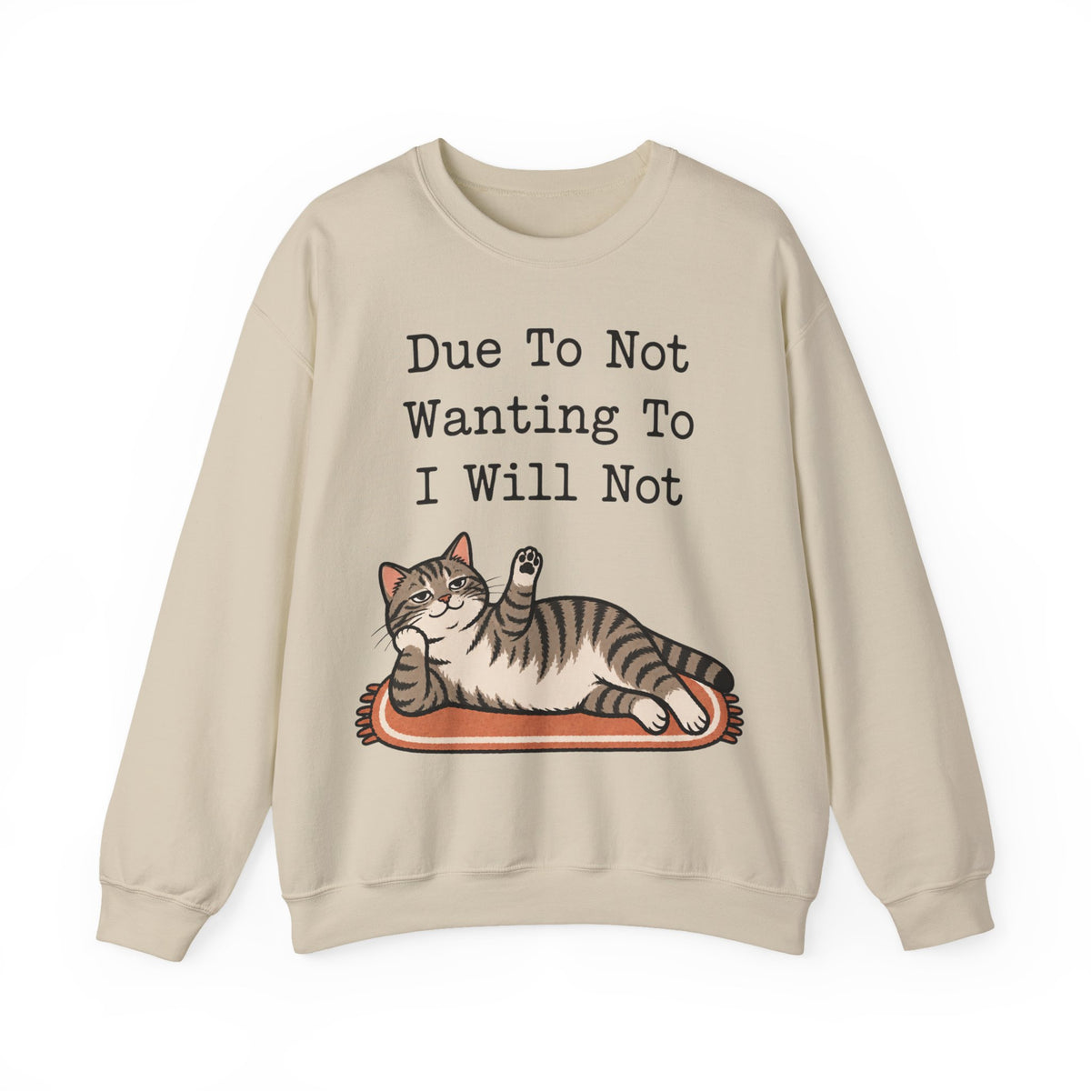 Funny Introvert Sweatshirt Due To Not Wanting To I Will Not | Sarcastic Cat Sweatshirt | Antisocial Sweatshirt | Funny Gift