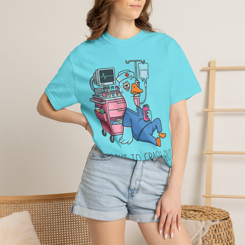 I'm About To Crash Out Shirt, Funny Night Shift Goose Nurse Tee, Burnt Out RN Shirt, Nurse Gift