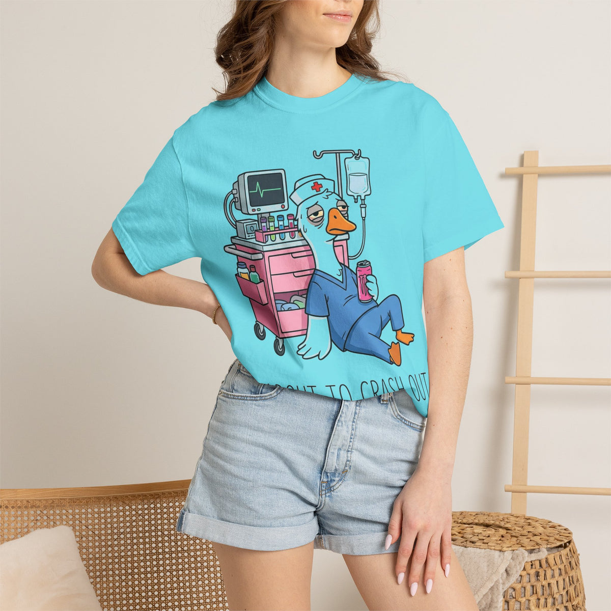 I'm About To Crash Out Shirt, Funny Night Shift Goose Nurse Tee, Burnt Out RN Shirt, Nurse Gift