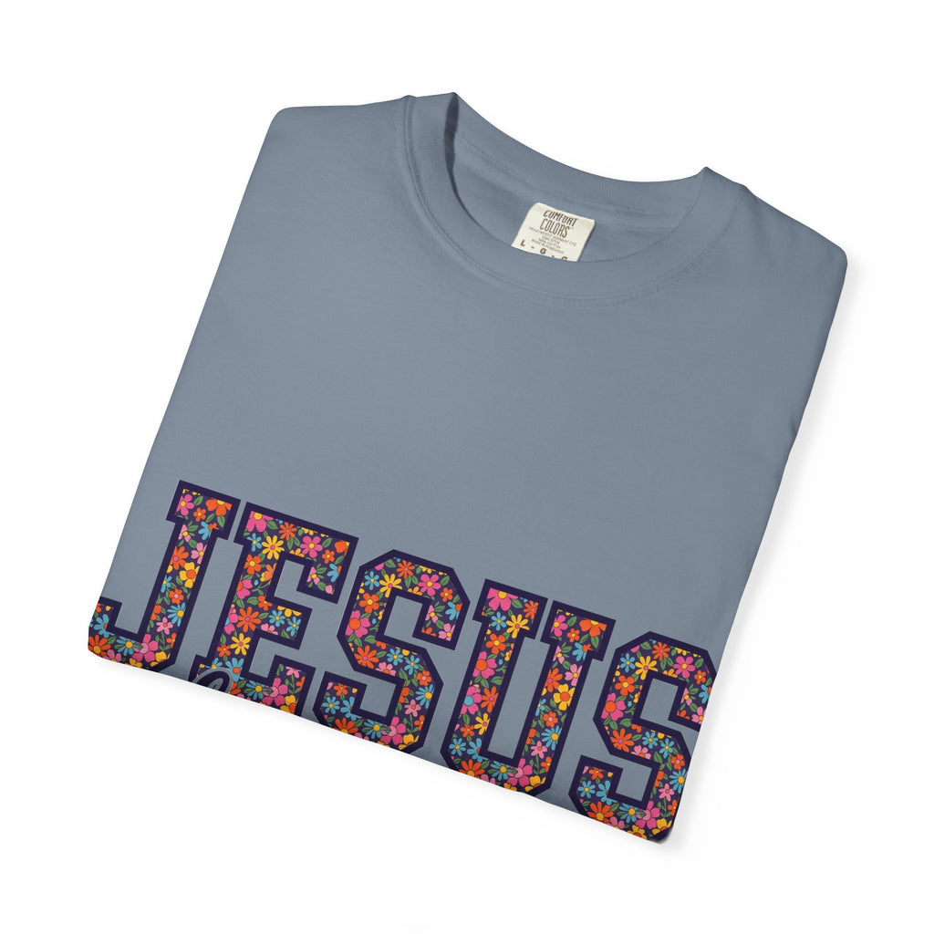 Jesus Loves You Shirt, Floral Varsity Christian Tee, Faith Statement Shirt, Church Gift