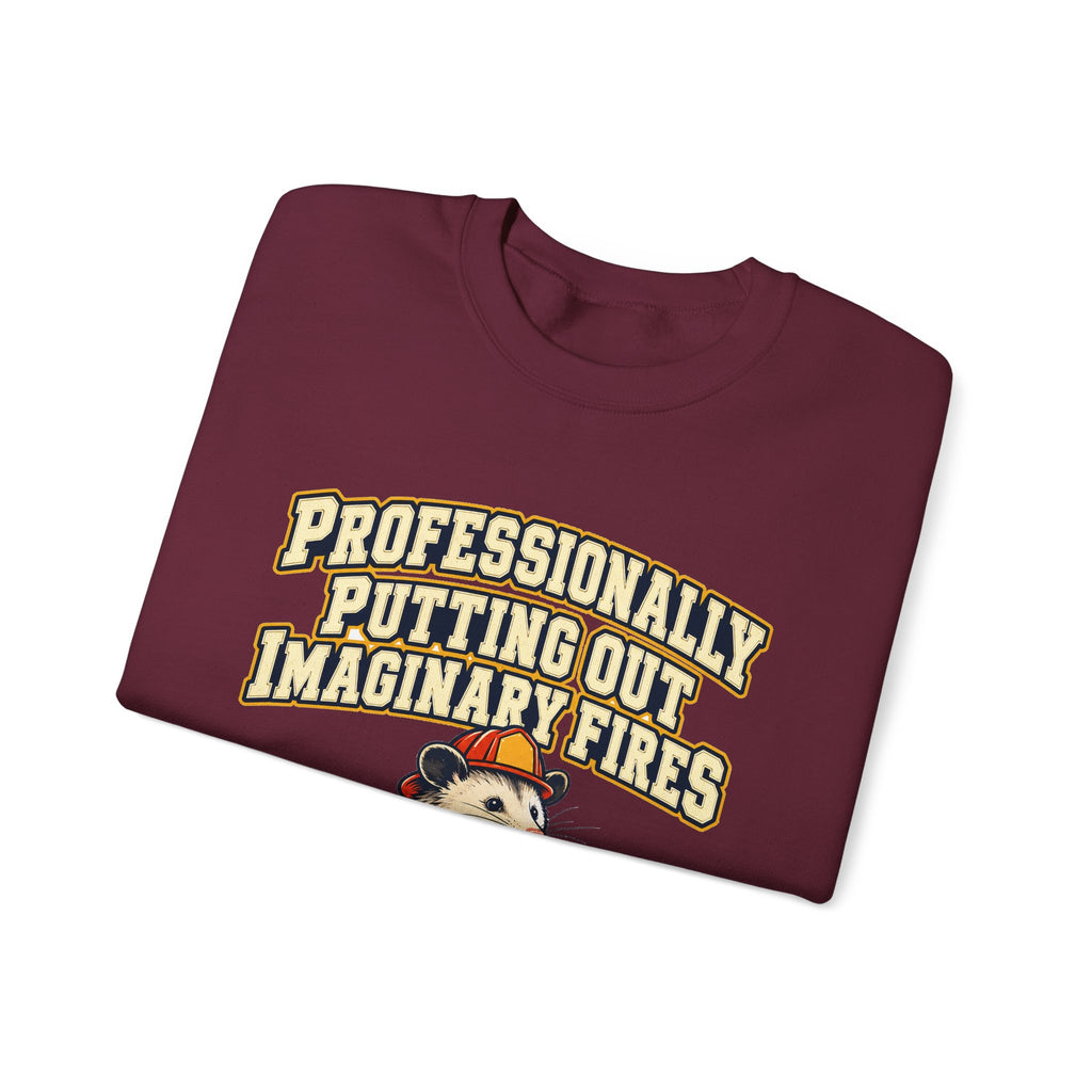 Professionally Putting Out Imaginary Fires Sweatshirt | funny coworker gift