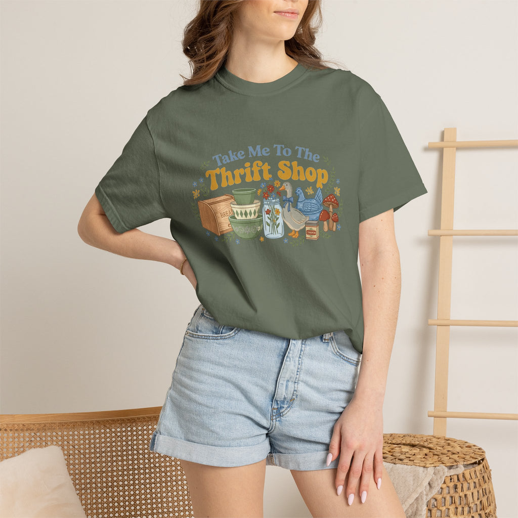 Take Me To The Thrift Shop Wide Shirt, Retro Thrift Finds Tee, Vintage Pyrex Shirt, Thrifter Gift