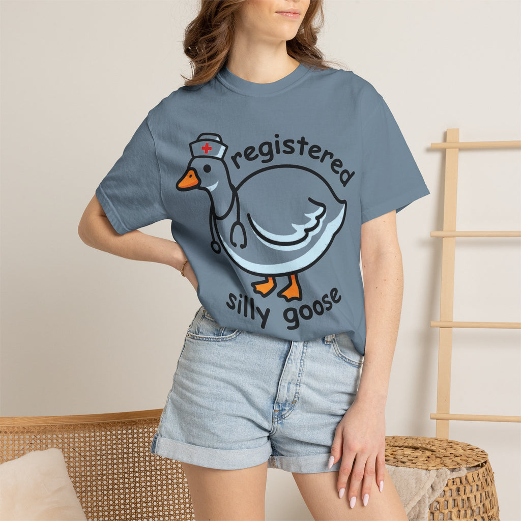Registered Silly Goose Wide Shirt, Long Neck Nurse Goose Tee, Funny Nurse Shirt, RN Gift