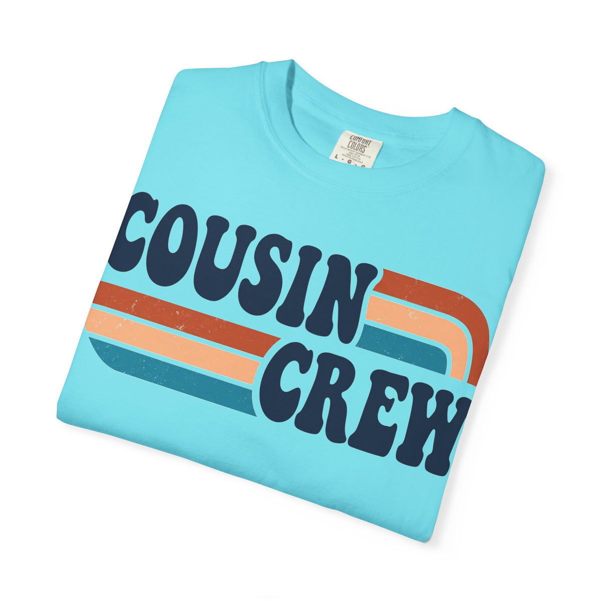 Cousin Crew Rainbow Stripe Shirt, Retro Family Reunion Tee, Matching Cousins Shirt, Family Gift