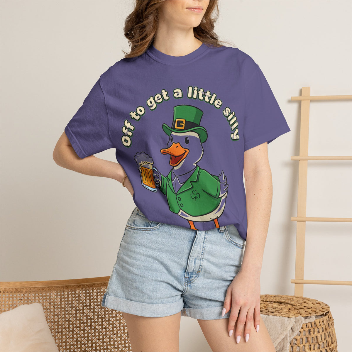 Off To Get A Little Silly Duck Shirt, Leprechaun Suit Beer Duck Tee, Funny St Patricks Day Shirt, Irish Gift