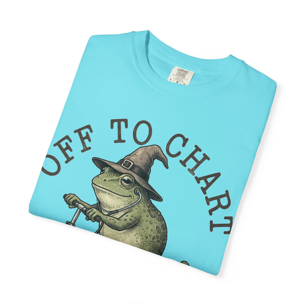 Off To Chart Bold Shirt, Engraved Frog Nurse Scooter Tee, Funny Night Shift Shirt, Nurse Gift