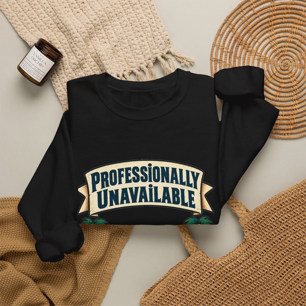 Funny Retirement Sweatshirt Professionally Unavailable | Retired Cat Hammock Sweatshirt | Retirement Gift For Him Her